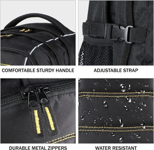 Vista 3 de Olympia Tools Mochilas de viaje, negras, 13.8 7.9 18.5 pulgadas, Negro -, Mochilas de viaje