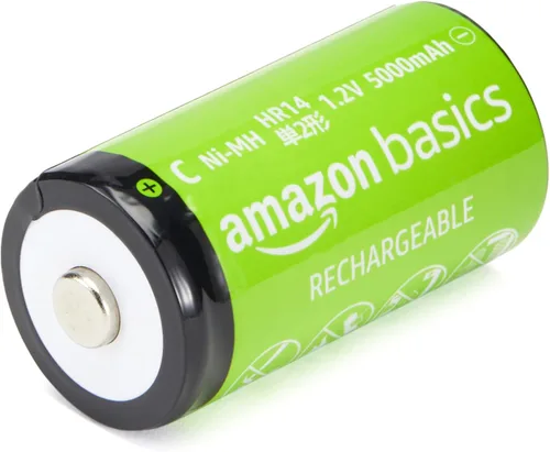 Vista 3 de Amazon Basics Baterías recargables de células C, paquete de 4, NiMH, 5000 mAh, recarga hasta 1000 veces, precargadas