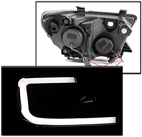 Vista 2 de Faros delanteros LED negros compatibles con Toyota Tundra 2007-2013 / Sequoia 2008-2017