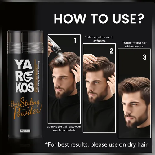 Vista 6 de Polvo para peinar el cabello para hombres y mujeres, polvo de textura de cabello, texturizante y voluminizador, sujeción fuerte, acabado mate