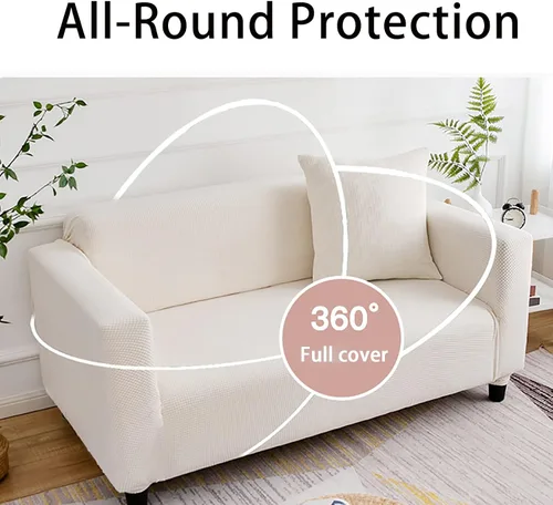 Vista 3 de Konsilsa Funda elástica para sofá, funda elástica para sofá de 1/2/3/4 plazas, cubierta completa, elástica, lavable, protector de muebles adecuado