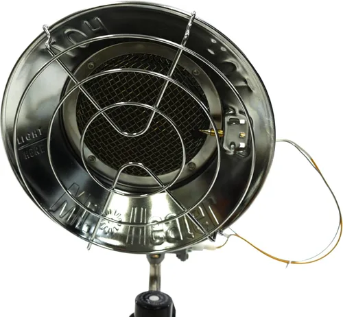 Vista 2 de Mr. Heater MH15 Calentador de propano para exteriores con tanque único, color plateado