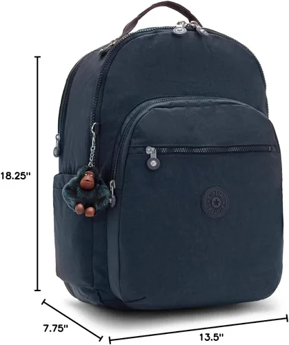 Vista 10 de Mochila Kipling Seoul extra grande para laptop de 17", Grande True Blue Tonal 2