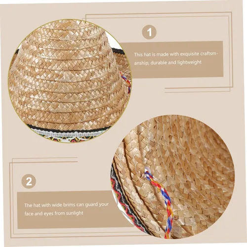 Vista 9 de TIDTALEO Sombrero mexicano, decoración colorida, disfraces mexicanos para hombres, vestidos hawaianos para niñas, sombrero de pesca, sombrero