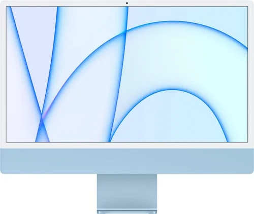 Vista 9 de Apple iMac 2021 con chip Apple M1 con CPU de 8 núcleos, 24 pulgadas, 16 GB de RAM, almacenamiento SSD de 256 GB, plata (renovado)