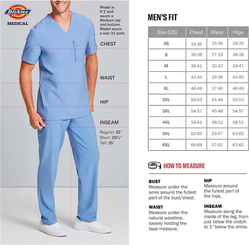 Vista 2 de Dickies Dynamix Men Warm Up Scrubs Jacket Zip Front DK310