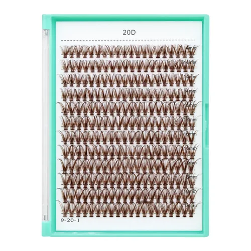 Vista 17 de Bodermincer 7D/10D/20D/30D/40D/50D/60D/80D/100D Rizo D, 240 unidades, extensiones de pestañas postizas, individuales y en racimo, pestañas falsas