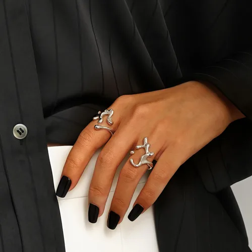 Vista 98 de 925 Sterling Silver Ring Minimalist Adjustable Rings Band Handmade Rings for Women Girls