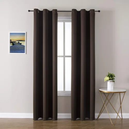 Vista 155 de ChrisDowa - Cortinas cortas para ventana de 40 pulgadas para dormitorio - Cortinas cortas con ojales y aislamiento térmico para oscurecer