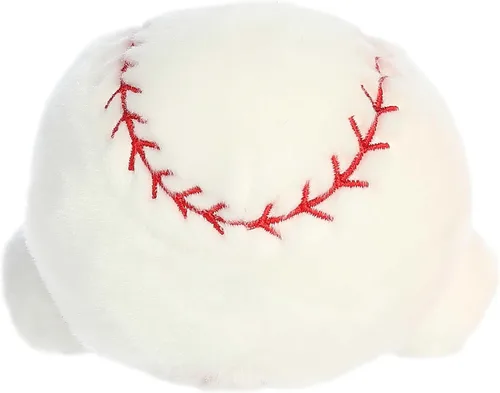Vista 5 de Aurora® Adorable Palm Pals™ Slugger Baseball™ Animal de peluche - Tamaño bolsillo - Diversión coleccionable - Blanco 12.7 cm