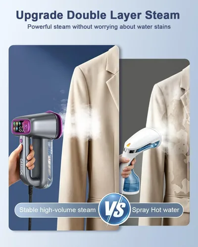 Vista 6 de Vaporizador de mano para ropa, vapor de ropa de viaje para tela