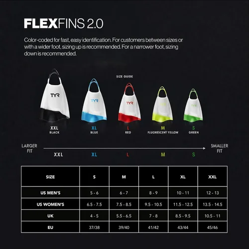Vista 5 de TYR Flexfins 2.0 - Unisex Natural Rubber Fins for Swim Training