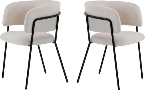 Vista 6 de Christopher Knight Home Juego de 2 sillas de comedor Nest, silla de cocina tapizada, silla de comedor con respaldo curvo, silla de comedor con marco