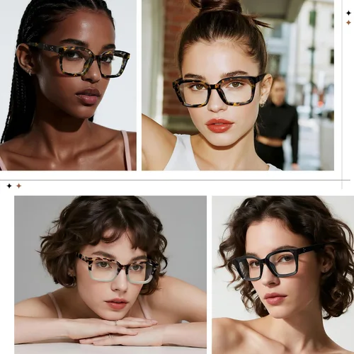 Vista 6 de Gafas de luz azul para mujer, gafas de juegos de computadora antifatiga ocular de gran