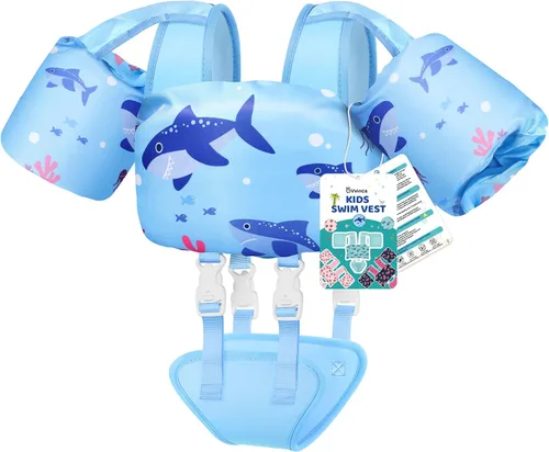 Vista 10 de Vvinca Puddle Kid Jumper for 20-60 Lbs, Toddler Pool Floaties for Kids 2-4 01-fresa
