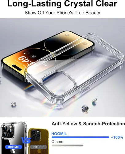 Vista 313 de HOOMIL Funda para iPhone 7 Plus/iPhone 8 Plus de 5.5 Pulgadas, sin amarillamiento, protección contra caídas, cubierta trasera dura transparente
