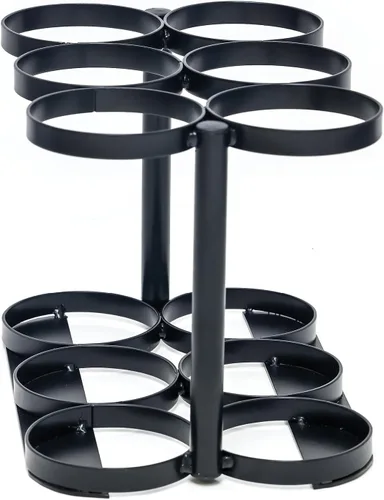 Vista 8 de AireMed Soporte para tanque de oxígeno – Capacidad para (6) tanques de tamaño E, D o M9/C – Estante de cilindro de oxígeno resistente