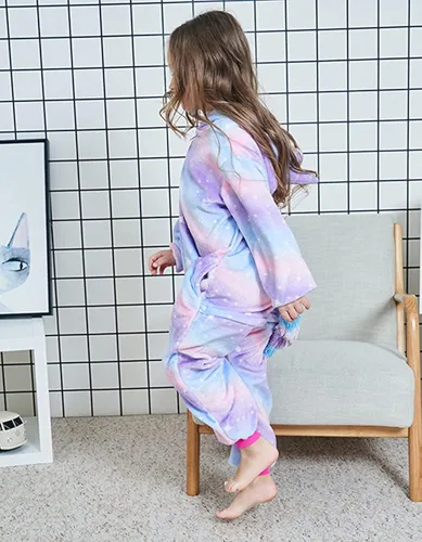 Vista 6 de Pijama unisex de unicornio de animal para niños, de una pieza, para niños, de dibujos animados, Halloween, cosplay, regalo
