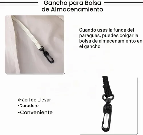 Vista 4 de Funda para sombrilla de patio, resistente tela Oxford 600D, impermeable, se adapta a paraguas de 7 a 10 pies, cubierta de sombrilla de jardín al