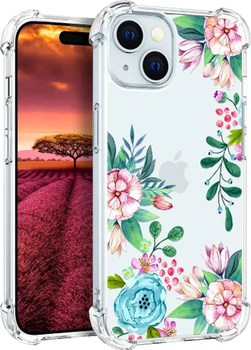 Vista 90 de Funda compatible con iPhone 15, bonita funda transparente para mujer, funda de silicona transparente para teléfono, color negro, tigre poderoso