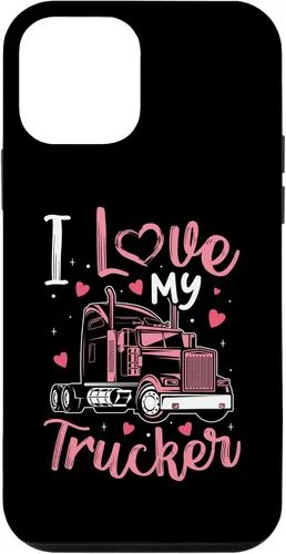 Vista 12 de Funda divertida para iPhone 14 I Love My Trucker para mujer, camionero, esposa, novia