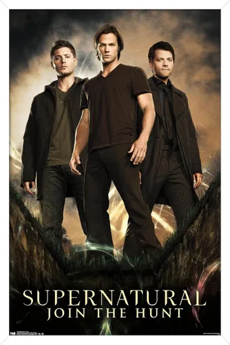Vista 8 de Trends International Supernatural - Póster de pared de grupo, 14.725 x 22.375 pulgadas, versión con marco de madera tipo granero
