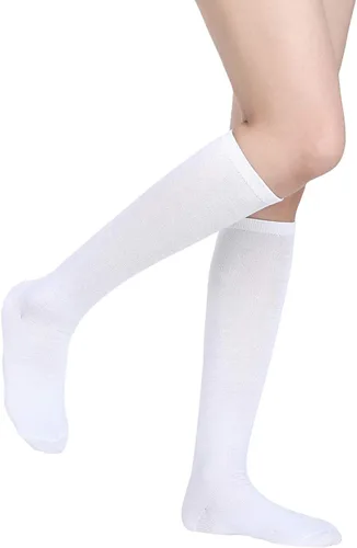 Vista 3 de SATINIOR Calcetines altos hasta la rodilla para mujer, calcetines de Halloween para cosplay