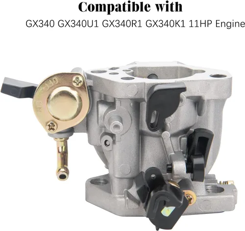 Vista 5 de Carburador GX390 GX340 compatible con Honda GX340 GX360 GX390 11HP 13HP generador de motor cortacésped motor carburador sustituye a 16100-ZF6-V01