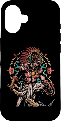Vista 31 de Funda para iPhone 11 Pro Max Aztec Jaguar Ancient Warrior Native Mexican Mythology Case