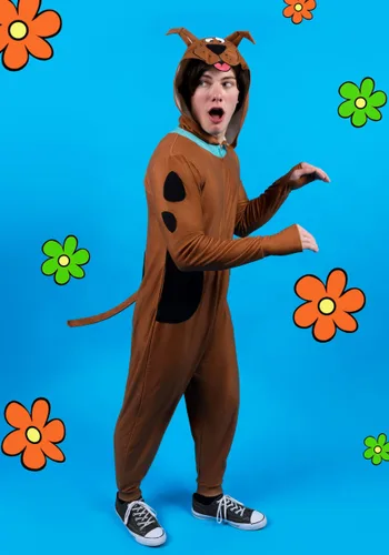 Vista 2 de Disfraz de Traje Enterizo para Adultos de Scooby Doo Multicolor