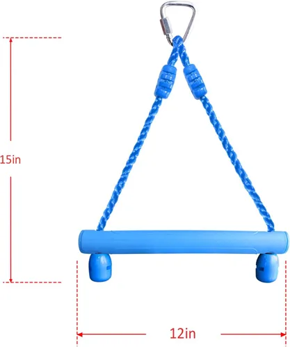 Vista 3 de Rainbow Craft Paquete de 3 barras de Ninja Monkey para niños, barras de trapecio para accesorios de carrera de obstáculos ninja, 3 piezas