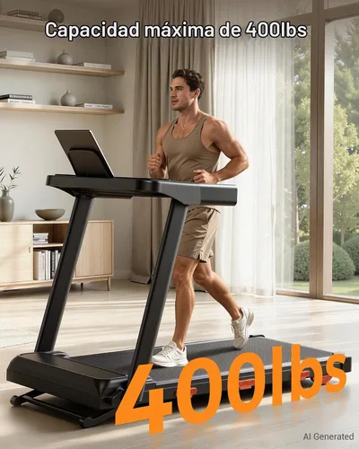 Vista 6 de LONTEK Cintas de correr con inclinación automática al 15% para el hogar