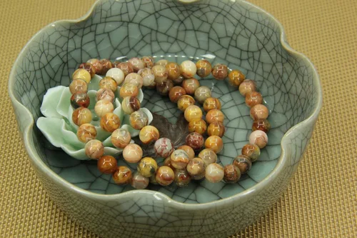 Vista 17 de Amandastone Pulsera elástica de cuentas redondas de 0.315 in con piedras preciosas naturales de 7 pulgadas