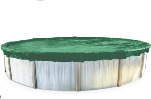Vista 10 de Swimline Hydrotools Supreme Guard - Cubierta resistente de invierno, de 15 pies, de color verde/negro y con cabrestante y cable, para piscinas