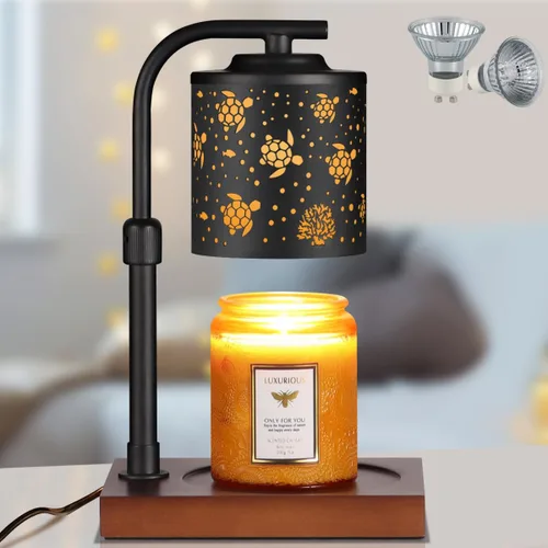 Vista 16 de Mocosa Lámpara Calentadora de Velas con Temporizador y Atenuador, Calentador Eléctrico de Cera para Velas de Tarro, Regalos de Navidad y Cumpleaños