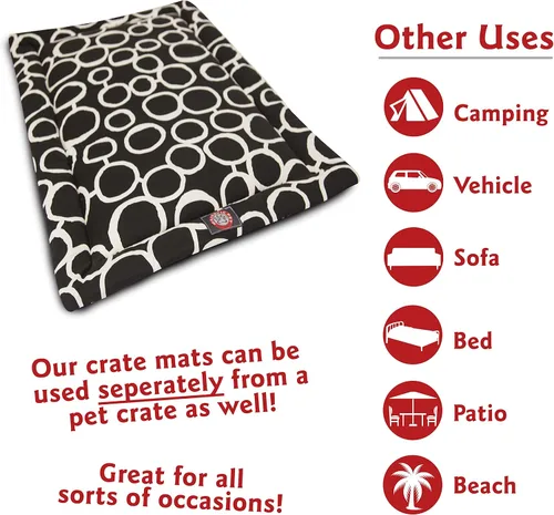Vista 7 de Majestic Pet Products - Tapete para cama de perro Fusion Black de 24 pulgadas
