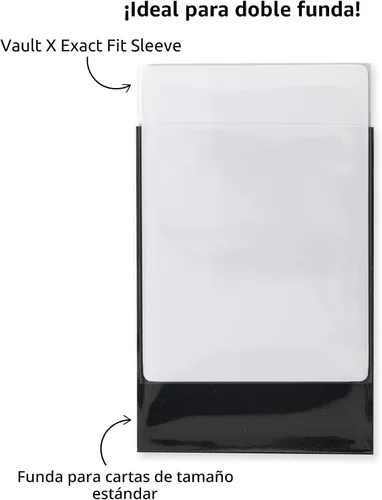 Vista 2 de Vault X Fundas para tarjetas coleccionables de ajuste exacto, suaves, de alta claridad, ajuste perfecto, juegos de cartas coleccionables, deportes
