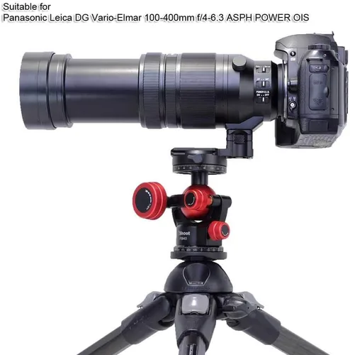 Vista 7 de iShoot Soporte de metal para lentes de soporte, soporte de trípode para base de anillo compatible con Panasonic Leica DG Vario-Elmar 3.937-15.748 in