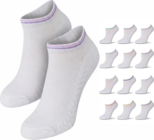 Vista 7 de Tipi Toe Calcetines invisibles de corte bajo para mujer, paquete de 12 unidades, acolchados, atléticos, para correr, soporte de arco que absorbe