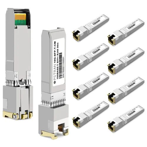 Vista 18 de Módulo transceptor de cobre 10GBASE-T SFP+ RJ45 compatible con Arista SFP-10GE-T 10G SFP+ 98.4 ft Cat6a/7