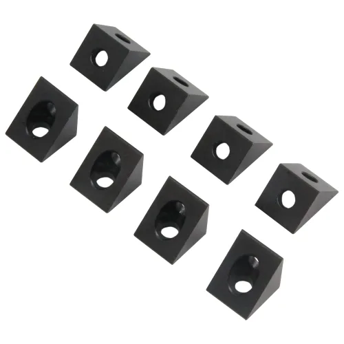 Vista 2 de Soporte de esquina angular de aluminio 2020 con tornillos M5x10mm y tuercas en T para perfil de extrusión de aluminio de la serie 2020 de 0.236 in