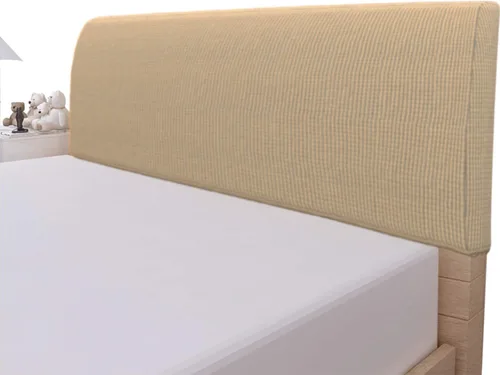 Vista 8 de Easy-Going Funda elástica para cabecera de cama, funda de cabecera de cama cuadrada pequeña, de jacquard, a prueba de polvo, para dormitorio Negro