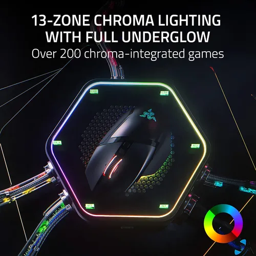 Vista 3 de Razer Basilisk V3 Pro - Mouse ergonómico inalámbrico personalizable para juegos (renovado)