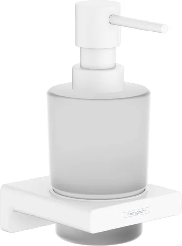 Vista 6 de hansgrohe AddStoris 41745340 - Dispensador de jabón líquido en cromo negro cepillado, accesorios de 6 pulgadas Cromo cepillado negro