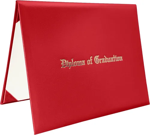 Vista 31 de Funda para diploma 8.5”x11” impresa “Diploma de Graduación” en cuero sintético acolchada y rica en color de TngHui, negra