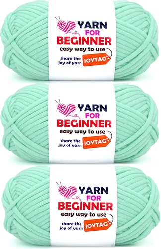 Vista 67 de Hilo de color morado amatista para tejer y tejer, hilo de algodón para tejer, fácil de tejer, para principiantes, con puntadas fáciles de ver
