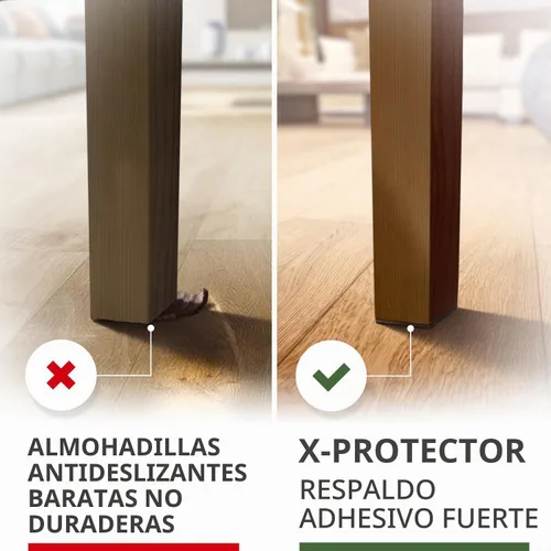 Vista 5 de Almohadillas Antideslizantes para Muebles X-PROTECTOR 48 PIEZAS - 32 piezas Redondas de 1" + 16 piezas Cuadradas de 2" Agarraderas para Muebles!