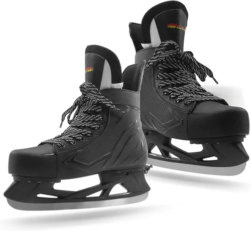 Vista 6 de Patines de hockey sobre hielo ajustables para exteriores y pistas, patines de hielo recreativos, patines de hockey para fitness, divertidos zapatos