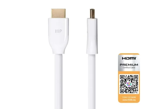 Vista 3 de Monoprice cable HDMI de alta velocidad premium, certificado 6 patas Negro