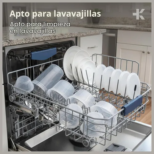 Vista 10 de Recipientes de plástico con tapas de 24 onzas (paquete de 20) – A prueba de fugas, recipientes de almacenamiento de alimentos sin BPA para sopa